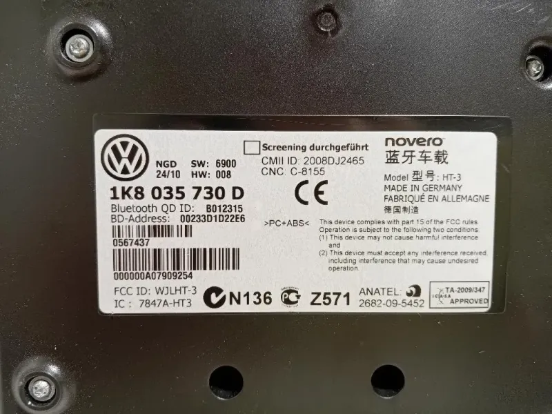 Modulo Bluetooth 1K8 035 730 D Volkswagen Passat V 2005