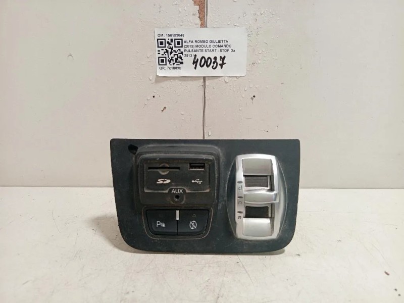 Modulo Comando Pulsante Start - STOP 156103046 Alfa Romeo Giulietta 2013