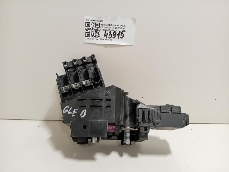 Scatola Fusibili A1665405202 Mercedes Classe GLE W166 2015