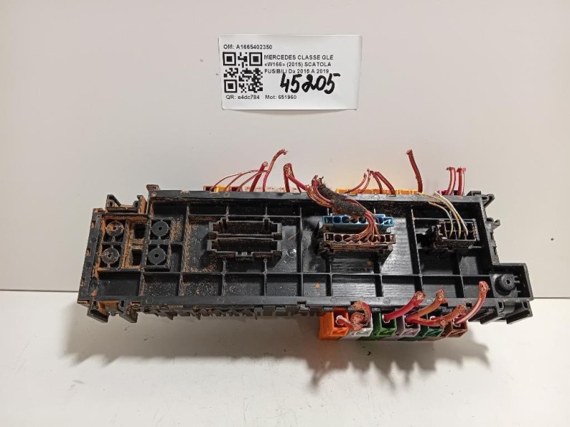 Scatola Fusibili A1665402350 Mercedes Classe GLE W166 2015