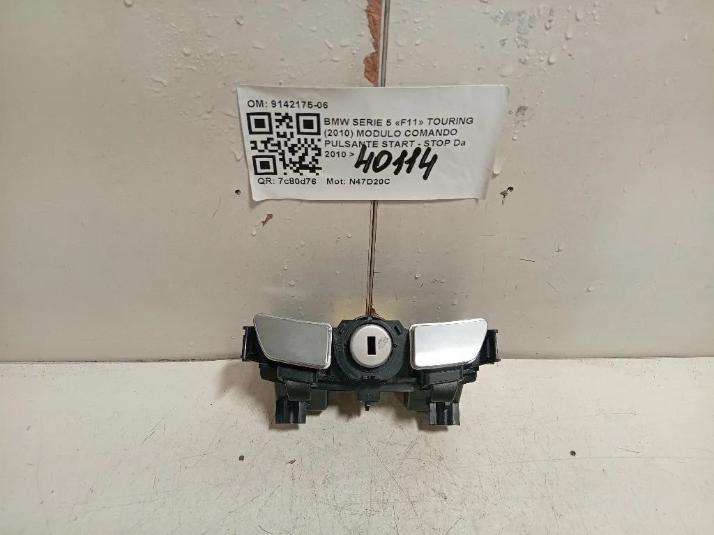 Modulo Comando Pulsante Start - STOP 9142175-06 Bmw Serie 5 F11 Touring 2010