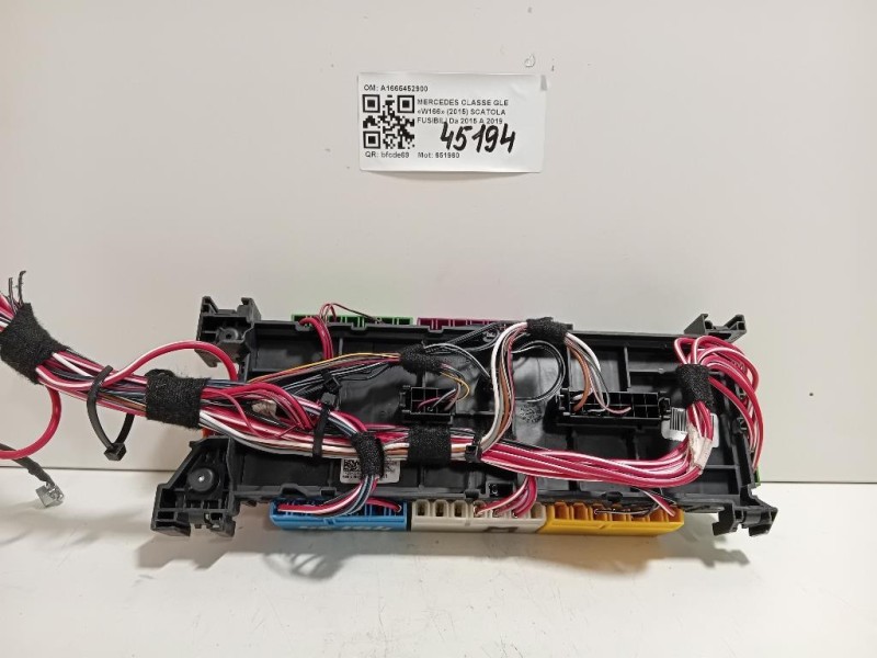 Scatola Fusibili A1665452900 Mercedes Classe GLE W166 2015