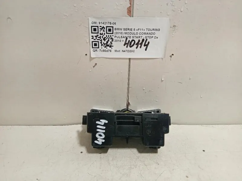 Modulo Comando Pulsante Start - STOP 9142175-06 Bmw Serie 5 F11 Touring 2010