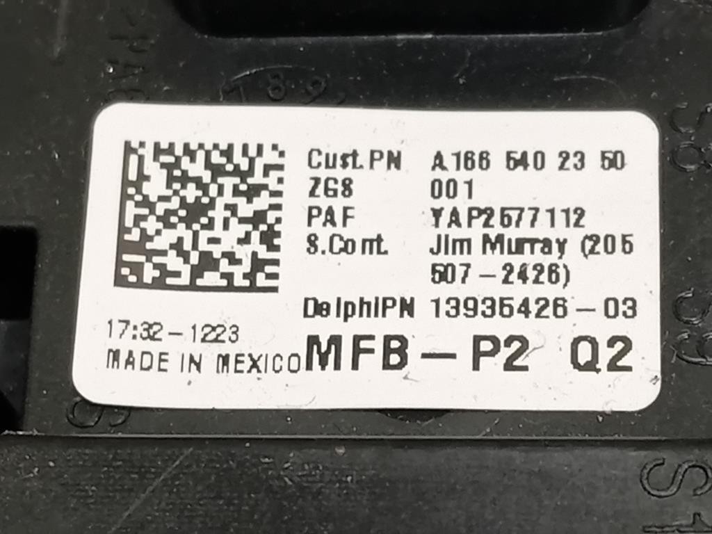 Scatola Fusibili A1665402350 Mercedes Classe ML W166 2012