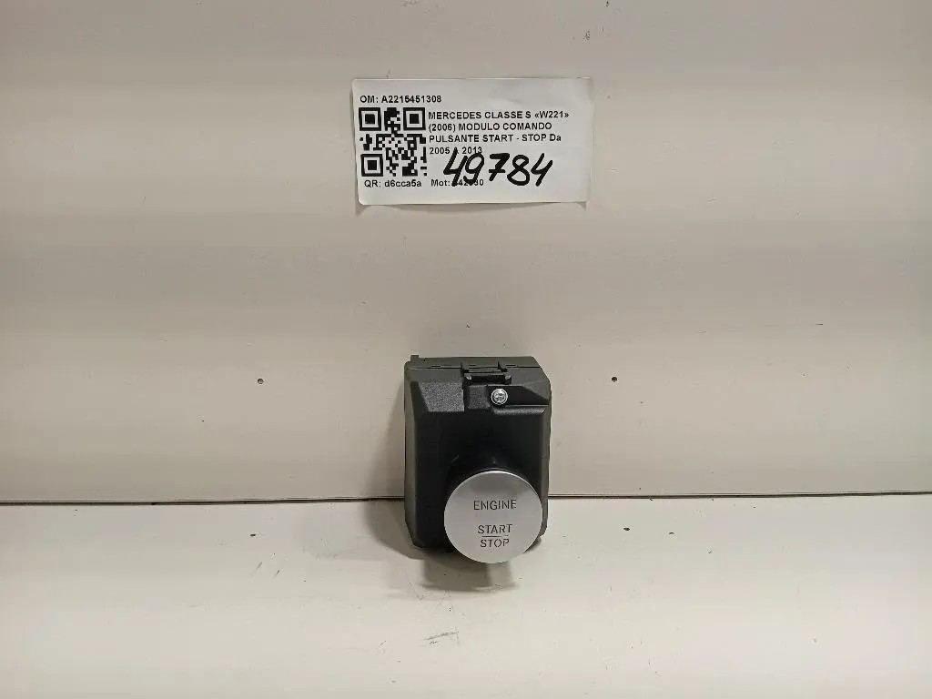 Modulo Comando Pulsante Start - STOP A2215451308 Mercedes Classe S W221 2006