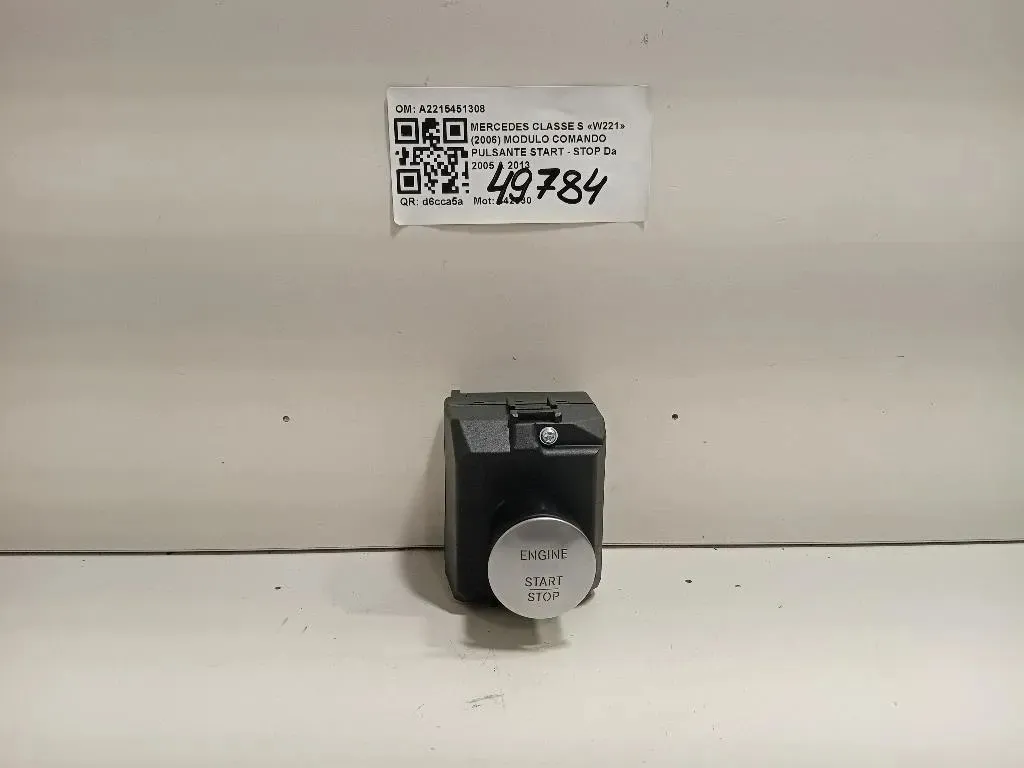 Modulo Comando Pulsante Start - STOP A2215451308 Mercedes Classe S W221 2006