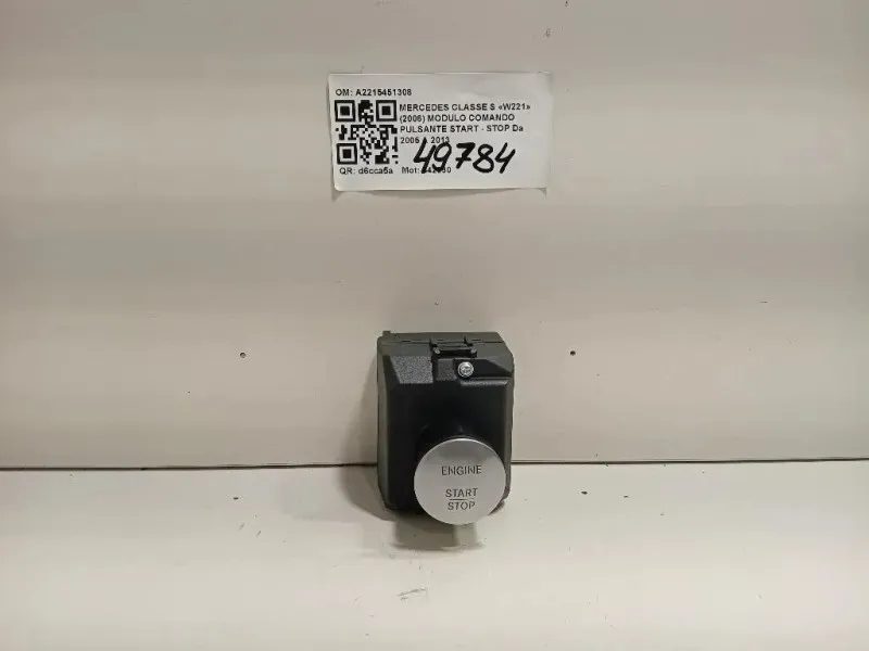 Modulo Comando Pulsante Start - STOP A2215451308 Mercedes Classe S W221 2006