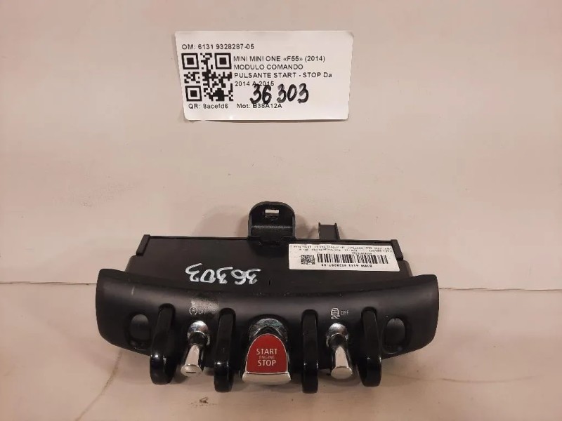 Modulo Comando Pulsante Start - STOP 6131 9328287-05 Mini MINI ONE F55 2014