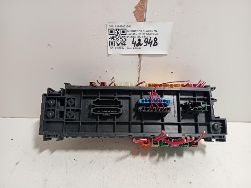 Scatola Fusibili A1665402350 Mercedes Classe ML W166 2012