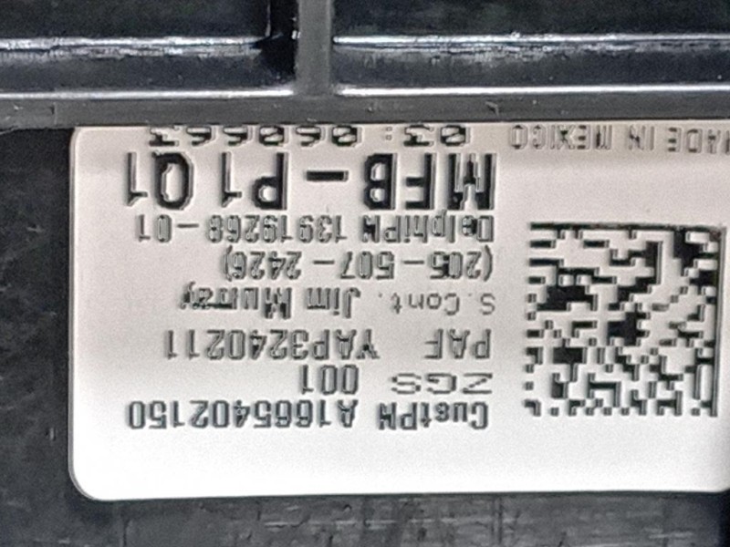 Scatola Fusibili A1665402150 Mercedes Classe ML W166 2012