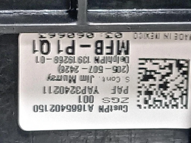 Scatola Fusibili A1665402150 Mercedes Classe ML W166 2012