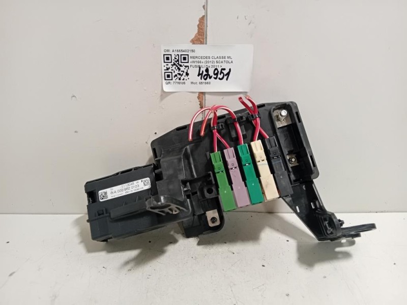Scatola Fusibili A1665402150 Mercedes Classe ML W166 2012