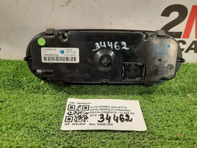 Modulo Comando Riscaldamento Clima 156099234 Alfa Romeo Giulietta 2010