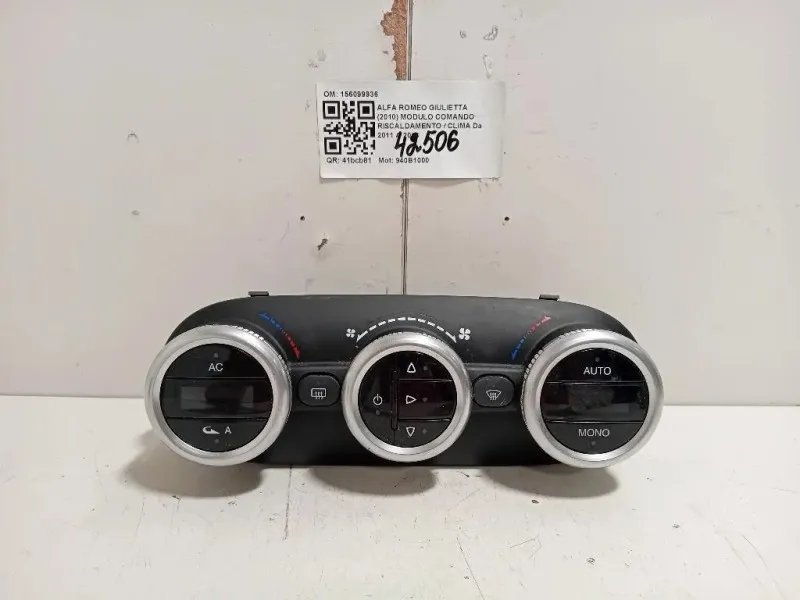 Modulo Comando Riscaldamento Clima 156099936 Alfa Romeo Giulietta 2010