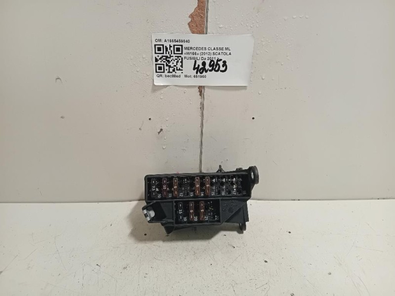 Scatola Fusibili A1665459840 Mercedes Classe ML W166 2012