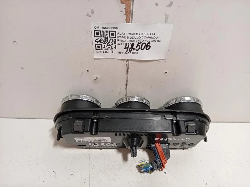 Modulo Comando Riscaldamento Clima 156099936 Alfa Romeo Giulietta 2010
