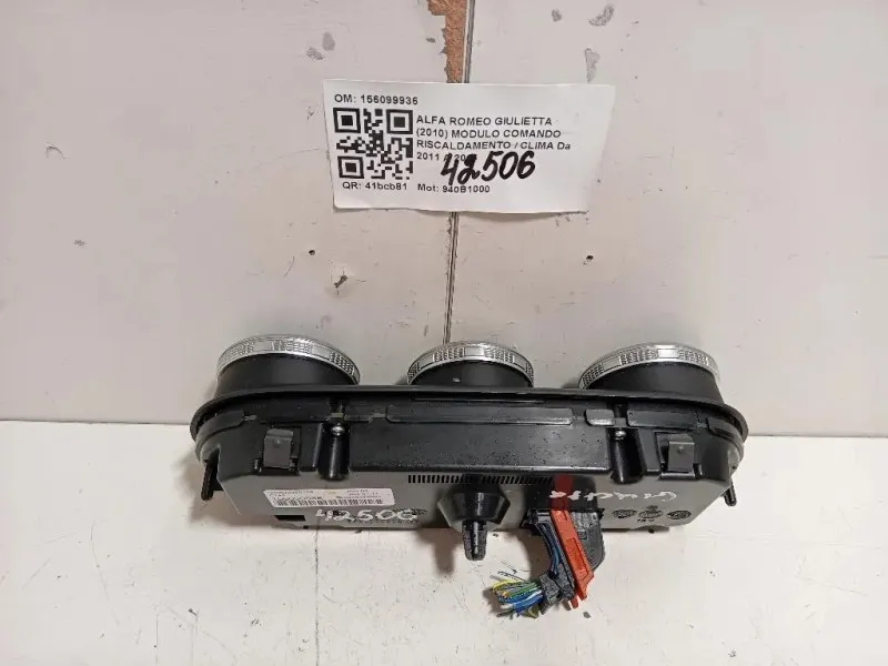 Modulo Comando Riscaldamento Clima 156099936 Alfa Romeo Giulietta 2010