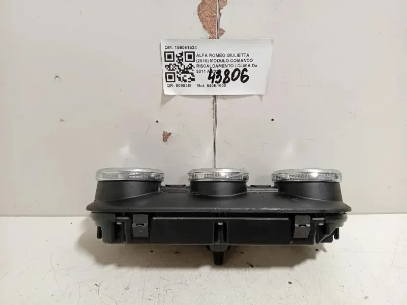 Modulo Comando Riscaldamento Clima 156091524 Alfa Romeo Giulietta 2010