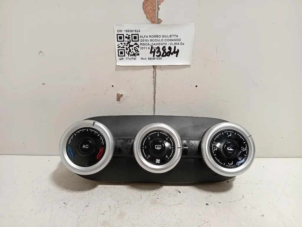 Modulo Comando Riscaldamento Clima 156091524 Alfa Romeo Giulietta 2010