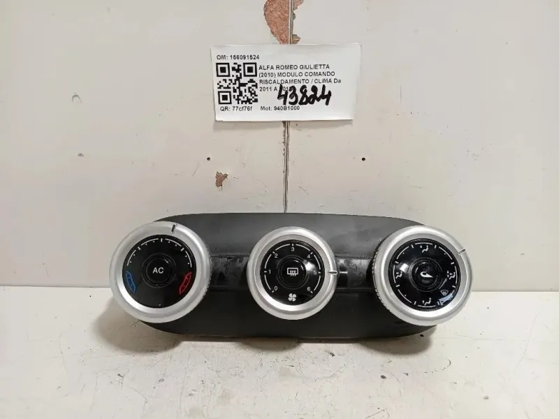 Modulo Comando Riscaldamento Clima 156091524 Alfa Romeo Giulietta 2010