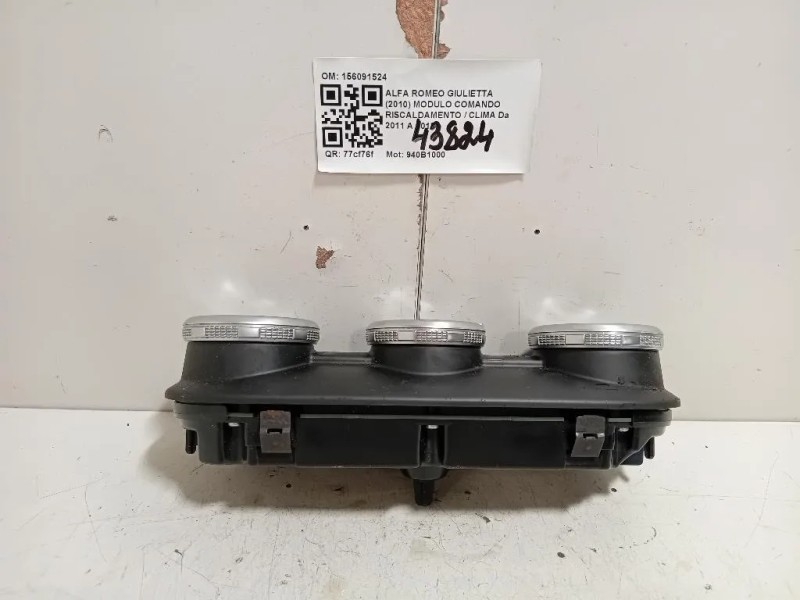 Modulo Comando Riscaldamento Clima 156091524 Alfa Romeo Giulietta 2010