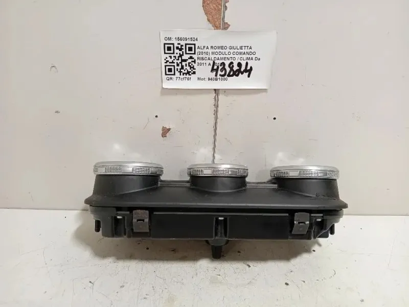 Modulo Comando Riscaldamento Clima 156091524 Alfa Romeo Giulietta 2010