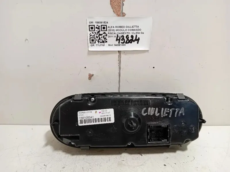 Modulo Comando Riscaldamento Clima 156091524 Alfa Romeo Giulietta 2010