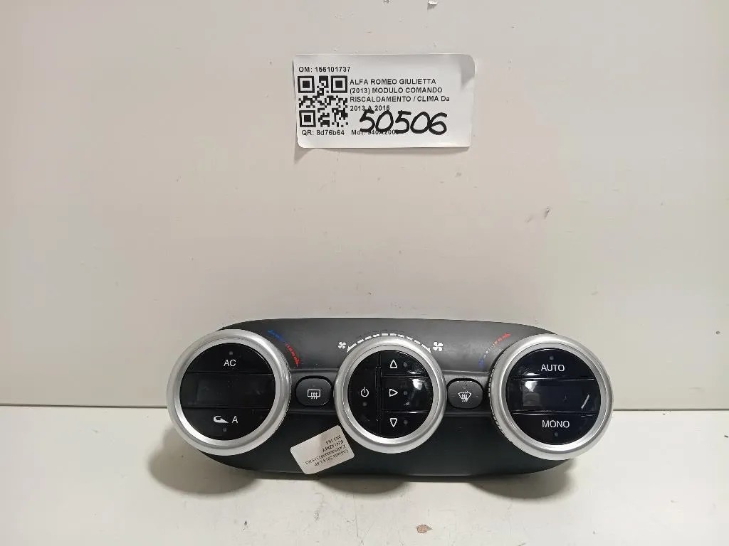 Modulo Comando Riscaldamento Clima 156101737 Alfa Romeo Giulietta 2013
