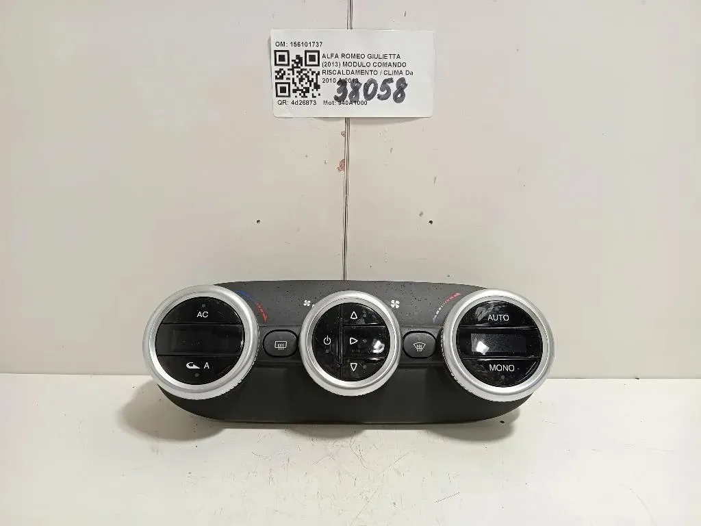Modulo Comando Riscaldamento Clima 156101737 Alfa Romeo Giulietta 2013