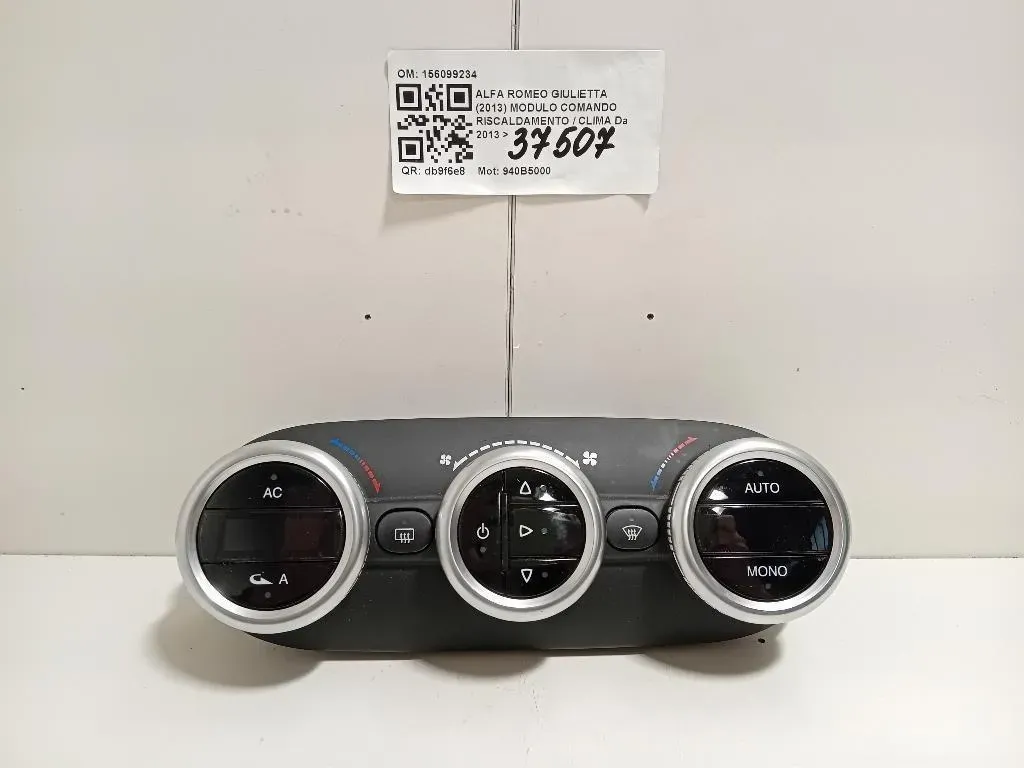 Modulo Comando Riscaldamento Clima 156099234 Alfa Romeo Giulietta 2013