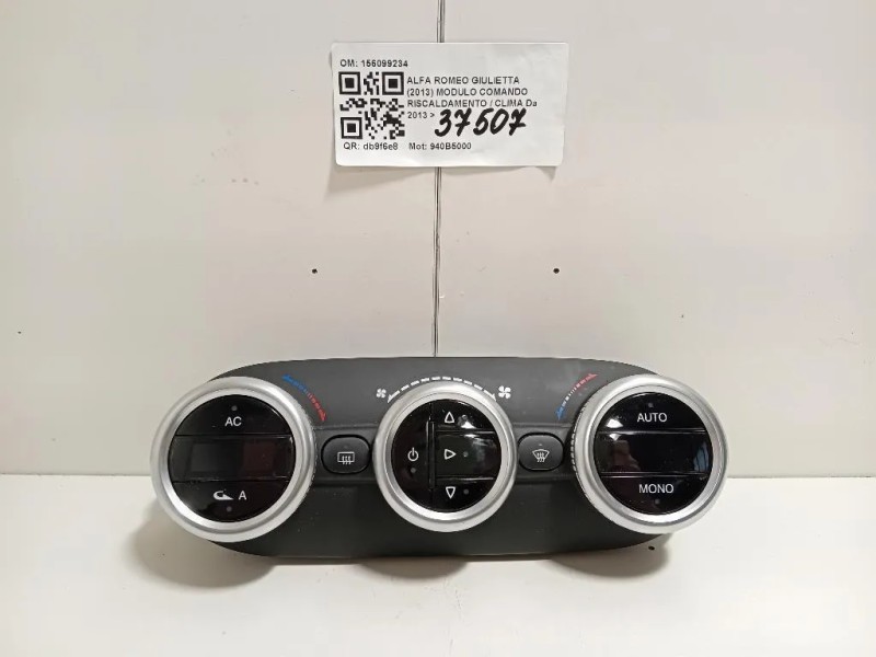 Modulo Comando Riscaldamento Clima 156099234 Alfa Romeo Giulietta 2013