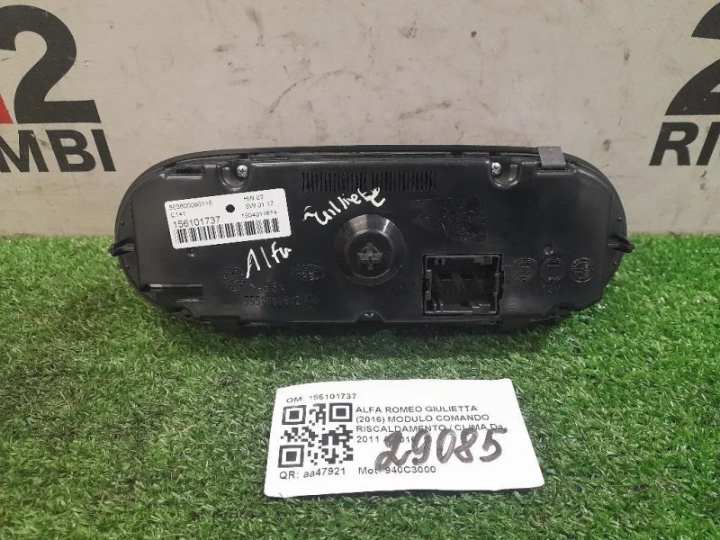 Modulo Comando Riscaldamento Clima 156101737 Alfa Romeo Giulietta 2016