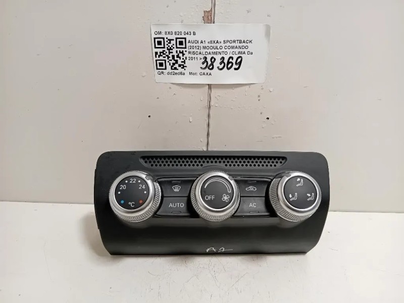 Modulo Comando Riscaldamento Clima 8X0820043B Audi A1 8XA Sportback 2012