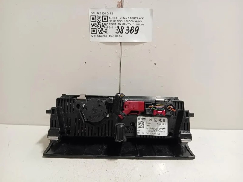 Modulo Comando Riscaldamento Clima 8X0820043B Audi A1 8XA Sportback 2012