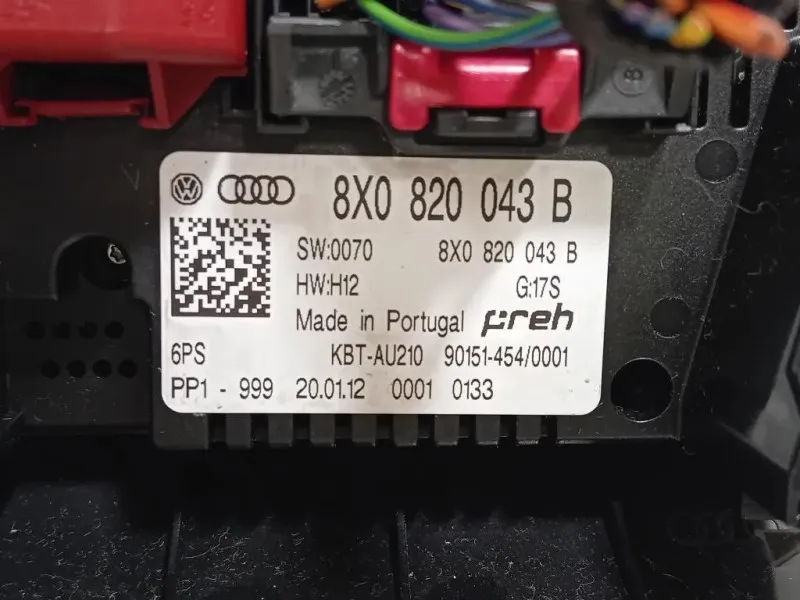 Modulo Comando Riscaldamento Clima 8X0820043B Audi A1 8XA Sportback 2012