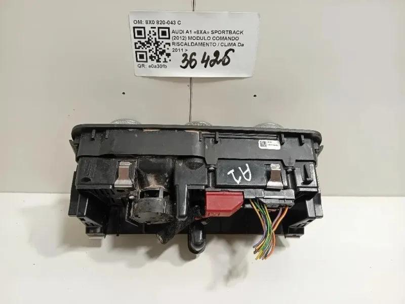 Modulo Comando Riscaldamento Clima 8X0 820-043 C Audi A1 8XA Sportback 2012