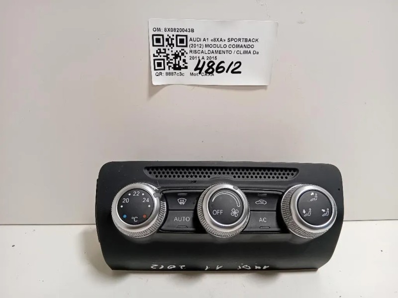 Modulo Comando Riscaldamento Clima 8X0820043B Audi A1 8XA Sportback 2012