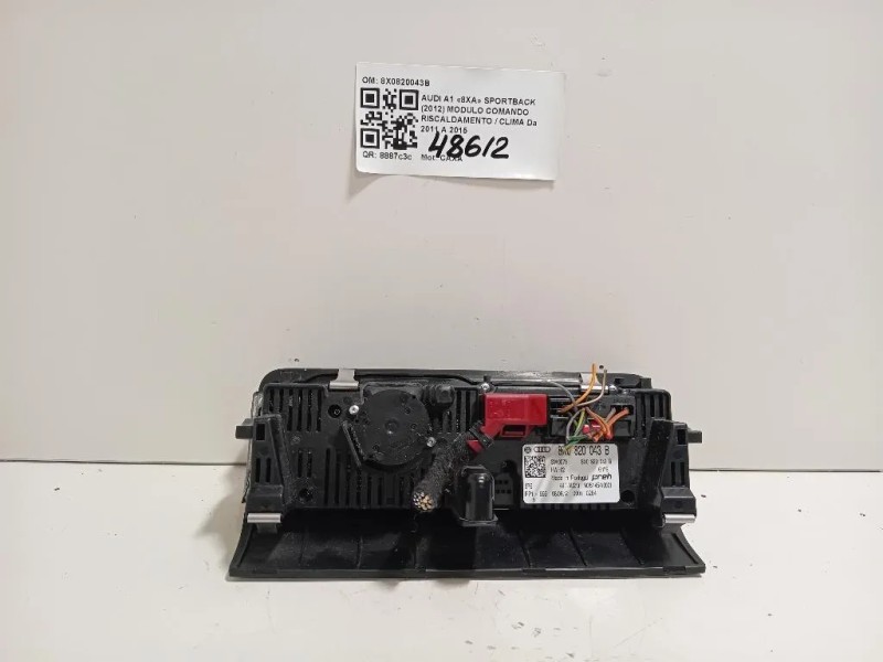 Modulo Comando Riscaldamento Clima 8X0820043B Audi A1 8XA Sportback 2012