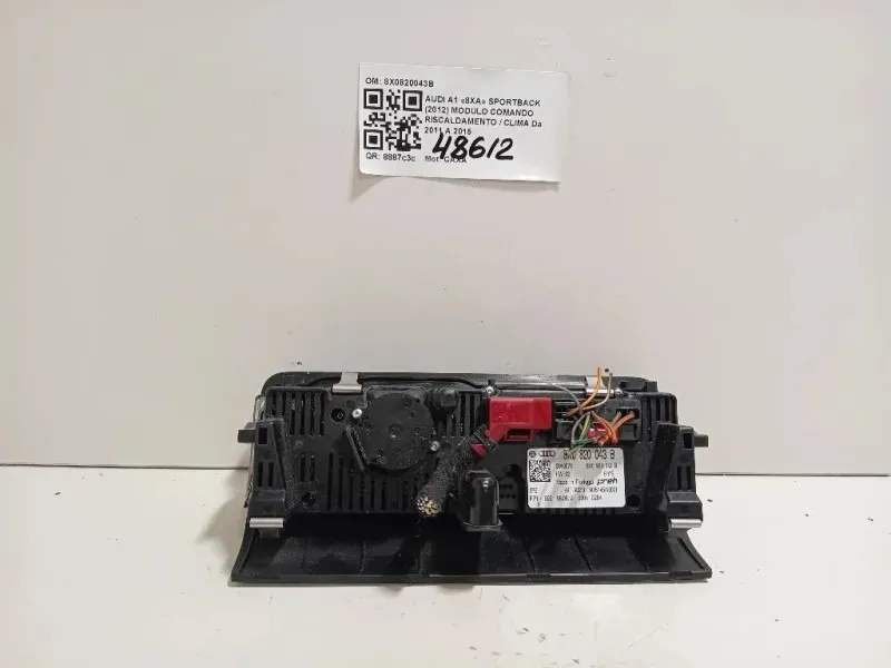 Modulo Comando Riscaldamento Clima 8X0820043B Audi A1 8XA Sportback 2012