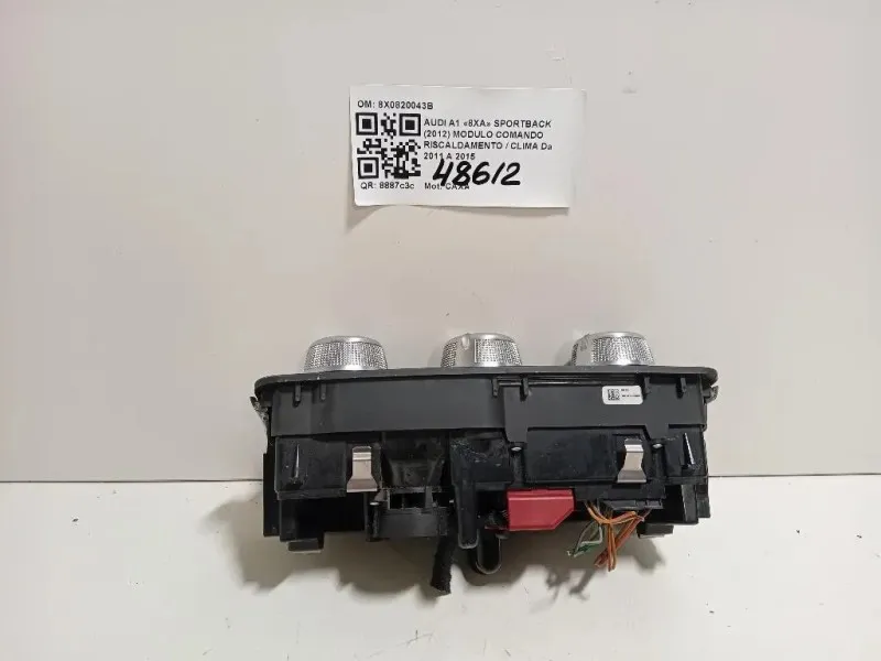 Modulo Comando Riscaldamento Clima 8X0820043B Audi A1 8XA Sportback 2012