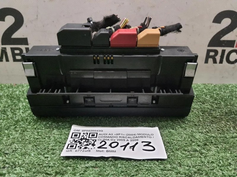 Modulo Comando Riscaldamento Clima 8P0820043Q Audi A3 8P1 2004