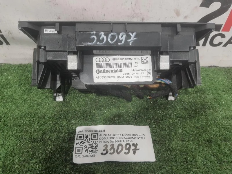 Modulo Comando Riscaldamento Clima 8P0820043BM Audi A3 8P1 2008