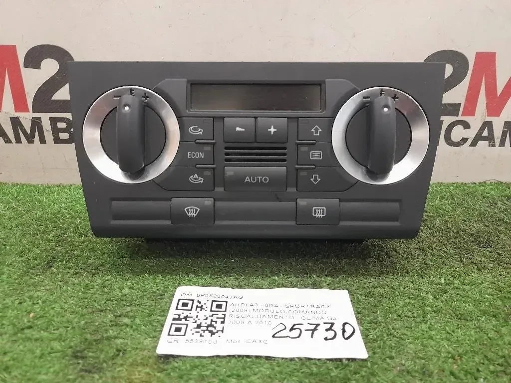 Modulo Comando Riscaldamento Clima 8P0820043AG Audi A3 8PA Sportback 2008