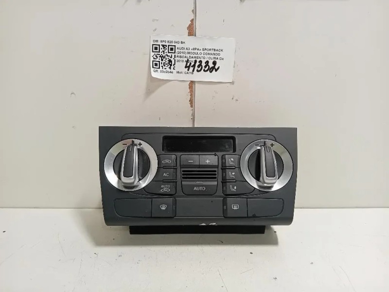 Modulo Comando Riscaldamento Clima 8P0 820 043 BK Audi A3 8PA Sportback 2010