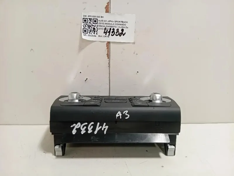 Modulo Comando Riscaldamento Clima 8P0 820 043 BK Audi A3 8PA Sportback 2010