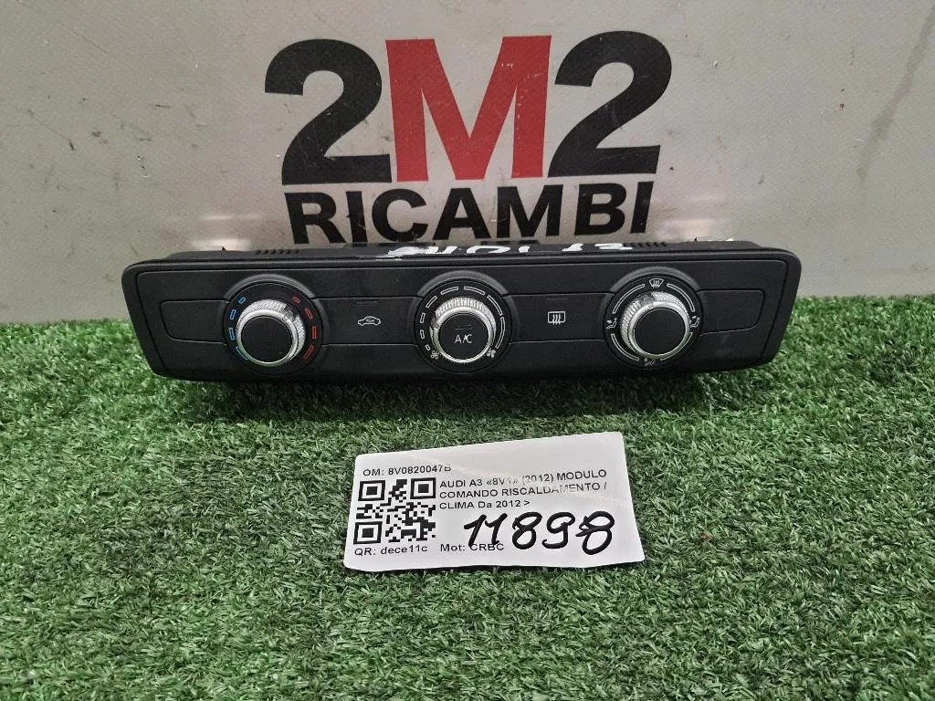 Modulo Comando Riscaldamento Clima 8V0820047B Audi A3 8V1 2012