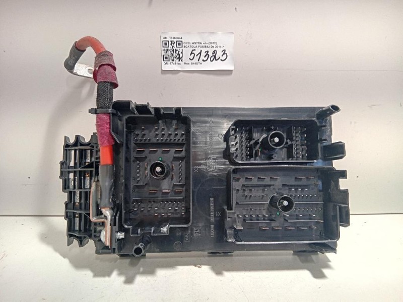 Scatola Fusibili 13368644 Opel Astra J 2012