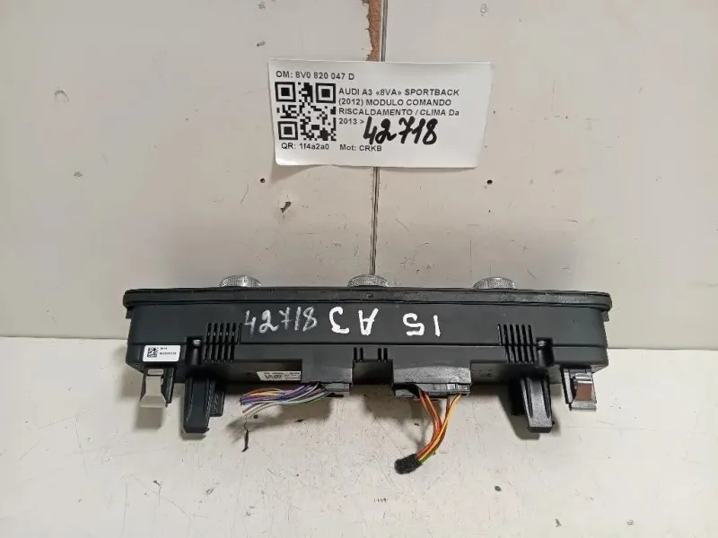 Modulo Comando Riscaldamento Clima 8V0820047D Audi A3 8VA Sportback 2012