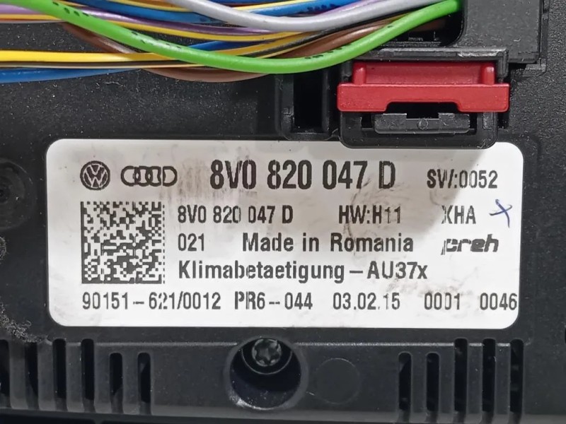 Modulo Comando Riscaldamento Clima 8V0820047D Audi A3 8VA Sportback 2012