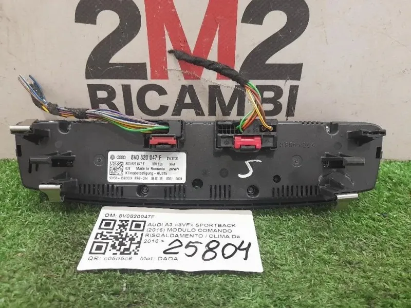 Modulo Comando Riscaldamento Clima 8V0820047F Audi A3 8VF Sportback 2016